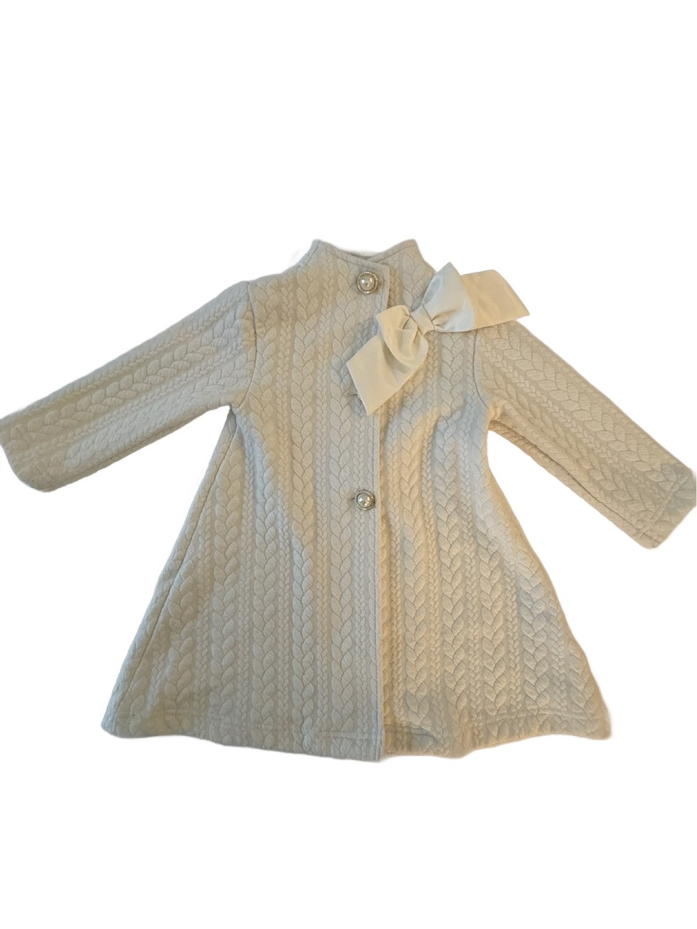 Blueberi Blvd Baby/ Toddlers Cable Knit Textured Coat. 3T
